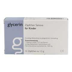 Glycerin Zäpfchen Sanova für Kinder 1,5g