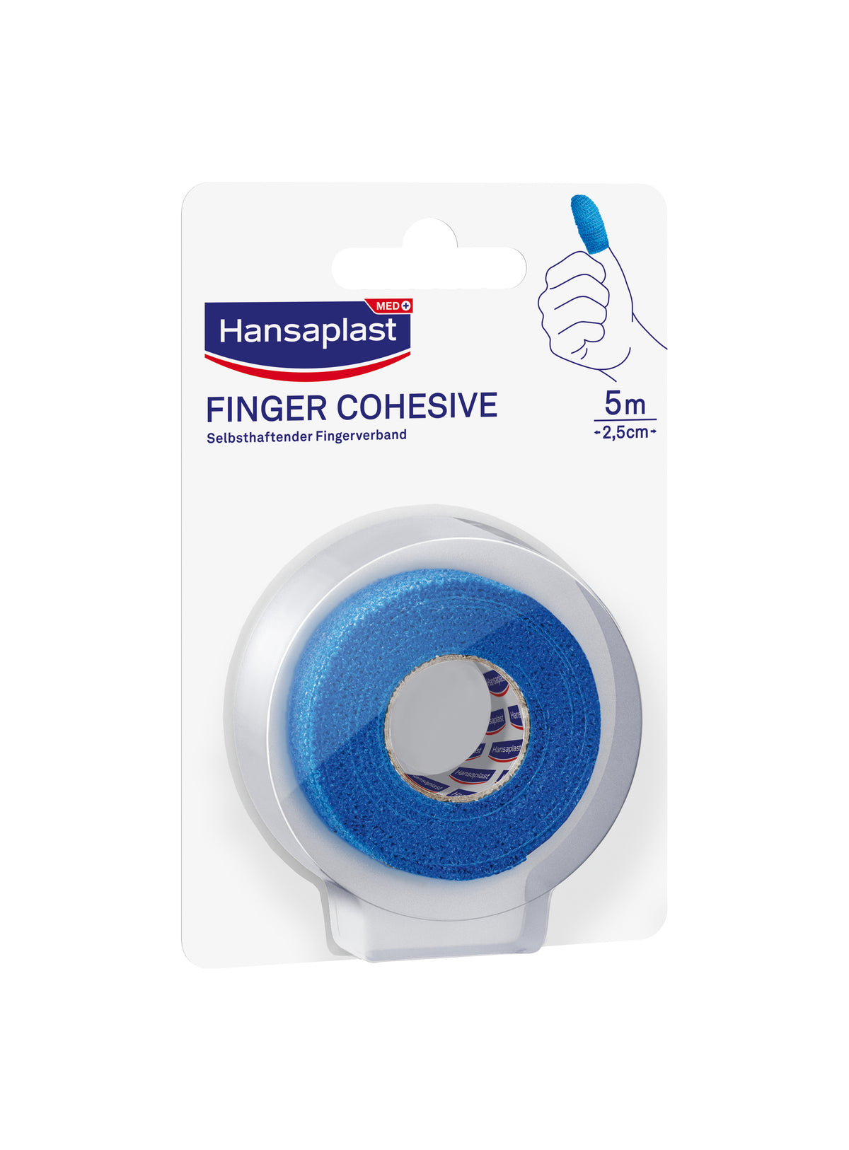 Hansaplast Selbsthaftender Fingerverband 2,5CM X 5M Blau