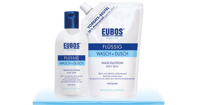 Eubos med Wasch-und Duschlotio blau-parfümfrei