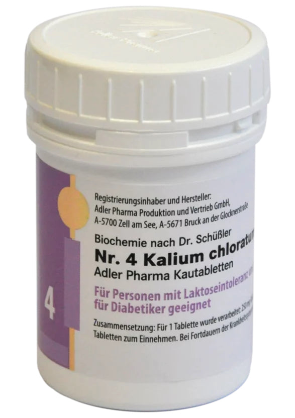 Schüssler Kautabletten Nr. 4 Kalium chloratum D6
