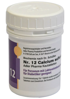 Schüssler Kautabletten Nr. 12 Calcium sulfuricum D6