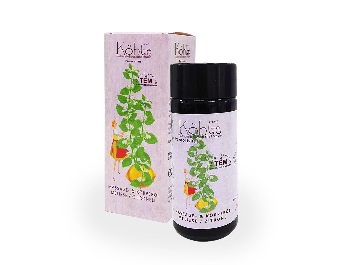 KÖHLE Massageöl und Körperöl Melisse/Citronell