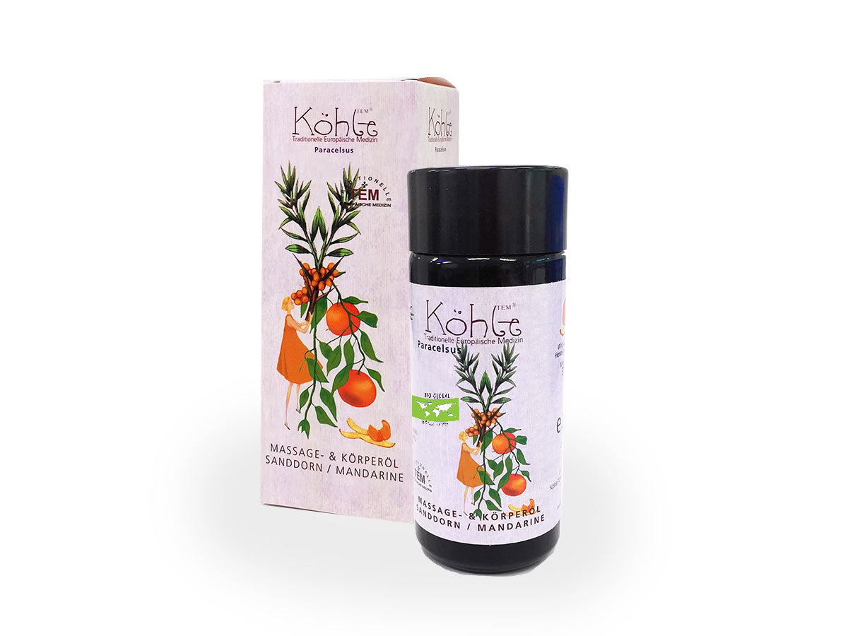 KÖHLE Massageöl und Körperöl Sanddorn/Mandarine