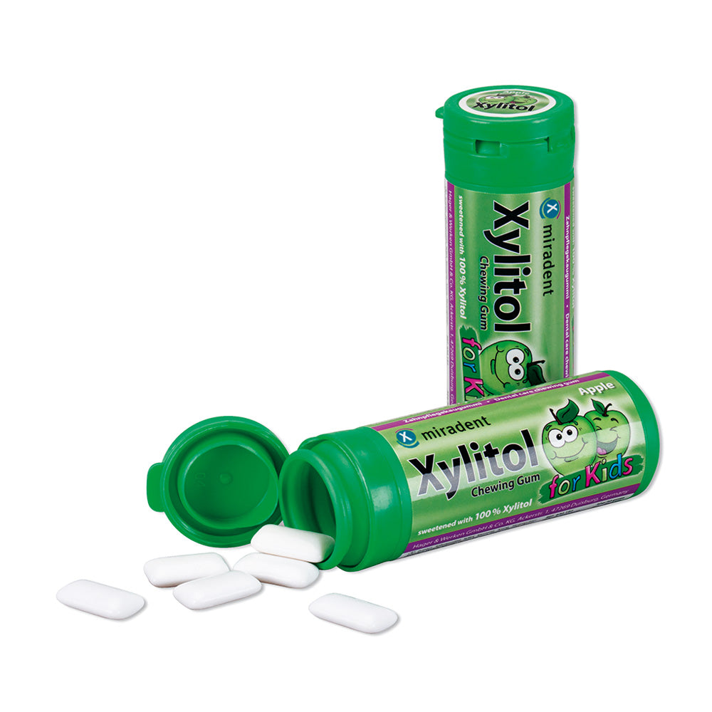 MIRADENT Xylitol Chewing Gum Kids Apfel