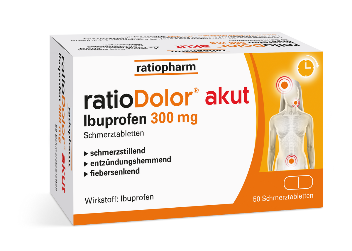 ratioDolor akut Ibuprofen 300 mg Schmerztabletten