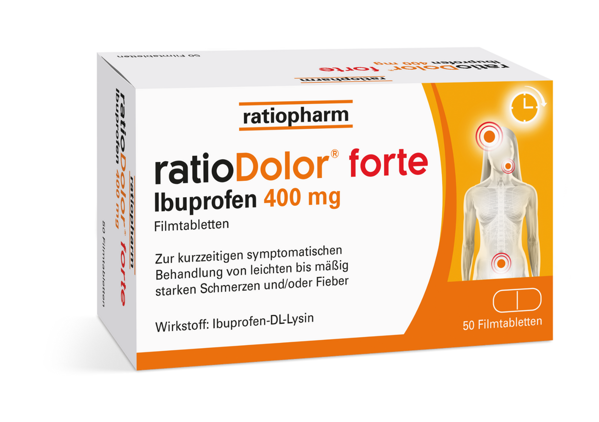 ratioDolor forte Ibuprofen 400 mg Filmtabletten