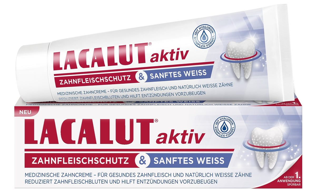 LACALUT® AKTIV ZAHNFLEISCHSCHUTZ & SANFTES WEISS ZAHNCREME
